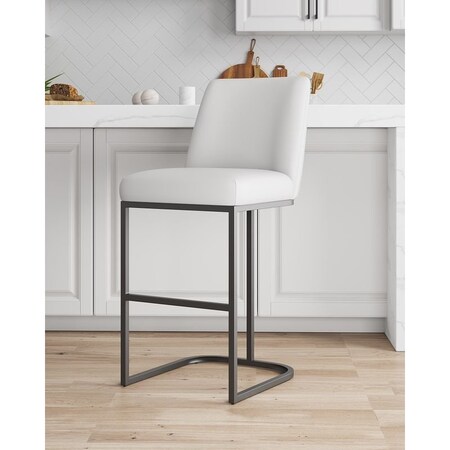 Manhattan Comfort Serena Barstool in White BS020-WH